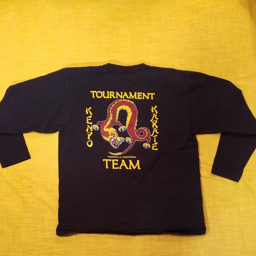 Vintage Karate Tournament Long Sleeve Polo